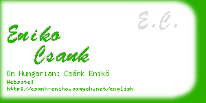 eniko csank business card